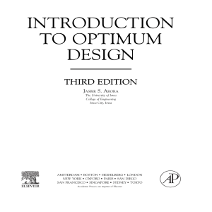 Introduction to Optimum Design, 3nd Ed(3)