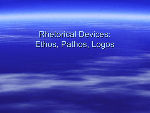 Rhetoric PowerPoint-Ethos, Pathos, Logos