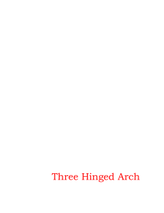 Three hinged arches one