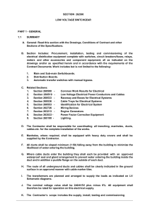 SECTION  262300   LOW VOLTAGE SWITCHGEAR