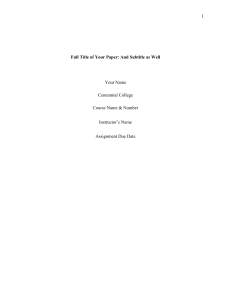APA Formatted Paper Handout-APA 7e