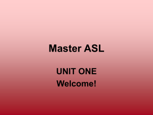 UNIT 1 Master ASL 