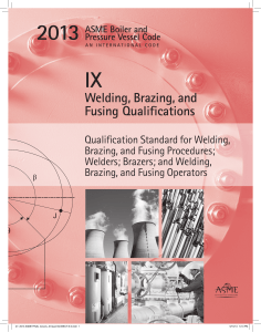 ASME 2013 Section IX Welding, Brazing, and Fusing Qualifications