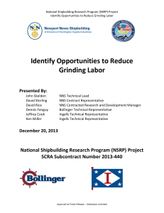 Deliverable-2013-440-Reduce Grinding Labor Final Report-Newport News Shipbuilding (AWSC4.1-77 SAMPLES)