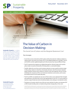 The value of carbon in decision making