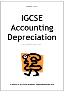 IGCSE Accounting Depreciation - PDF Free Download