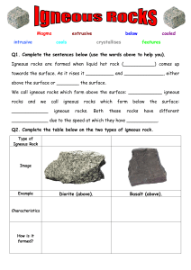 Igneous Rocks WS (DB)