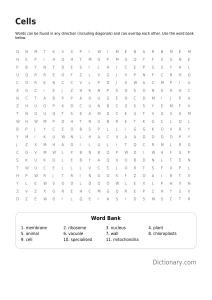 cells wordsearch