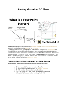 Working Principle of 4 Point Starter