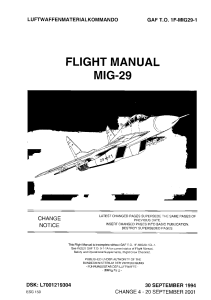 Flight Manual - Mig-29  - English