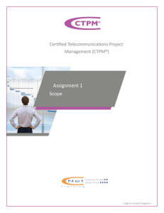 CTPM-015.Assignment 1 Scope