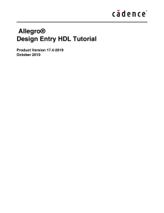 Allegro DE HDL Tutorial