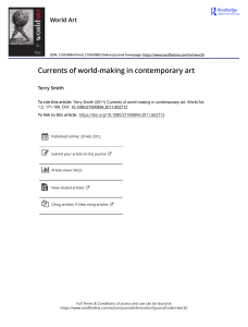 Currents of World Making in Contemporary Art Terry Smith
