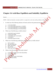 28029 Chapter10-acid base  Equilibrium and solubility
