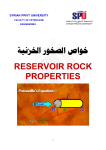 Reservoir Rocks properties Courses