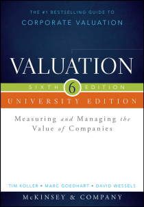 Valuation: Measuring & Managing Company Value