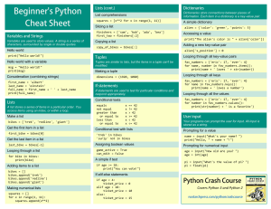 Python Cheat Sheet - 58 Pages
