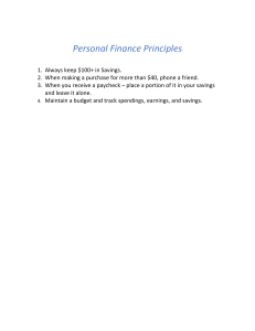 Personal Finance Principles