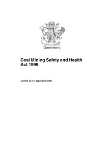 coal mining safety and health act