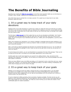 The Benefits of Bible Journaling