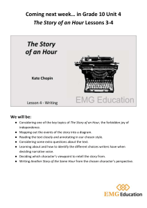 Coming Next Grade 10 - Unit 8 - The Story of an Hour Lessons 3-4