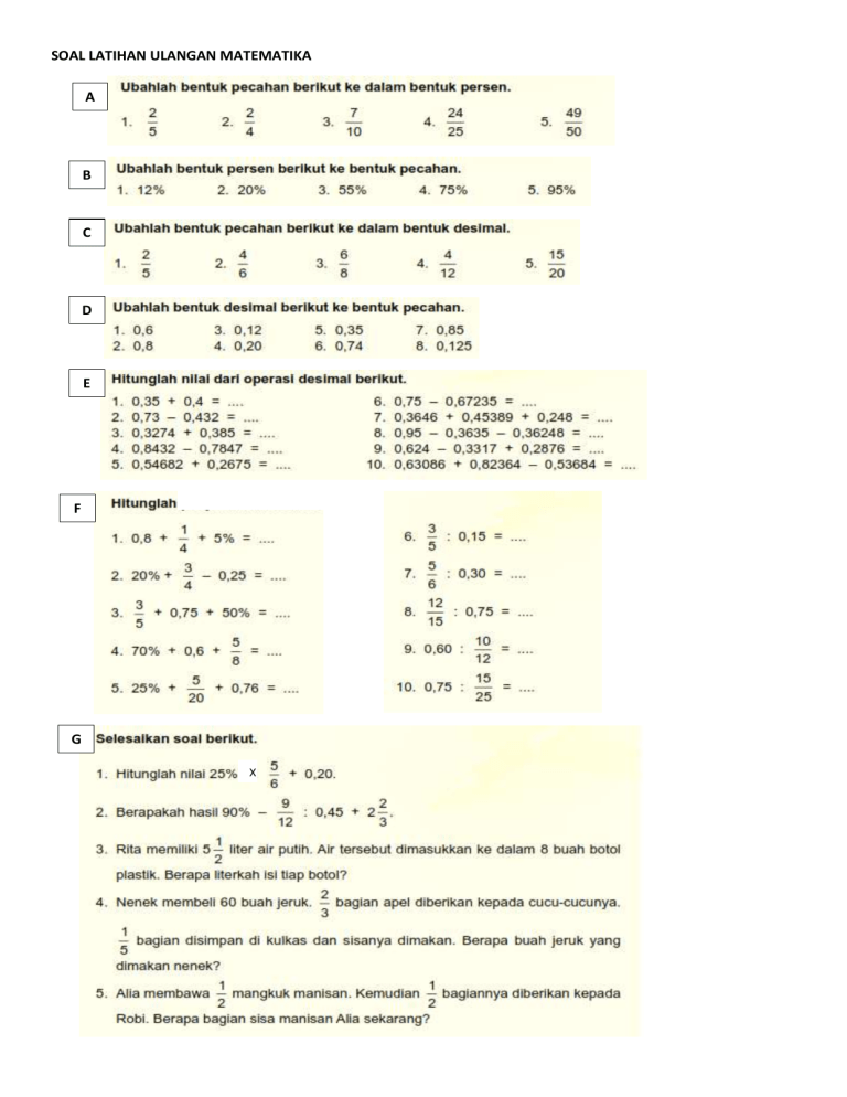 SOAL PECAHAN