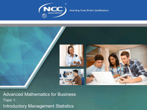 ABM - Lecture 1 - Introductory Management Statistics