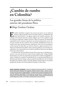 Cambio de Rumbo en Colombia - Las Grandes Líneas de la P.E. del Presidente Petro