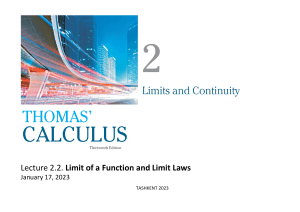 Calculus Lecture 2.2