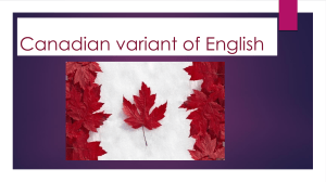 canadian variant of english