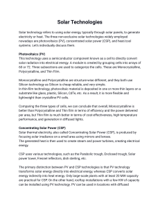 Solar Technologies
