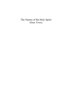 The Names Of The HolySpirit[ETowns]