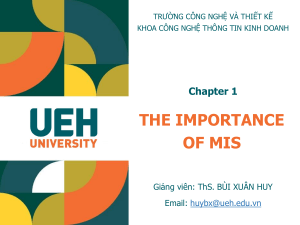 Chapter 1 The Importance of MIS HUY