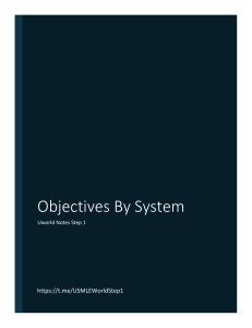 Step 1 UW Objectives Systemwise 2022