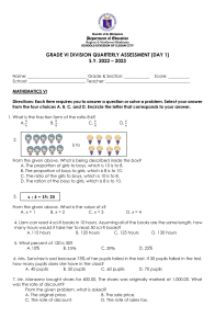 GRADE 6 (DAY 1)-TB-DQAS (2ND QUARTER)