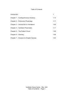 00 - Table of Contents for Ventilation Pre Study