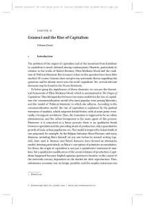 Gramsci and the Rise of Capitalism