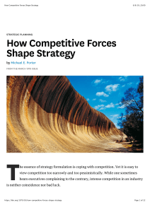 How Competitive Forces Shape Strategy