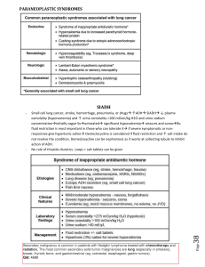 Paraneoplastic Syndromes & Pulmonary Conditions Study Guide