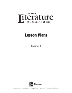 Glencoe Literature Reader's Choice Course 4 Lesson Plans