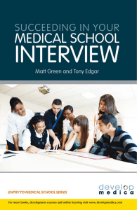 Tony Edgar - Succeeding in your medical school interview