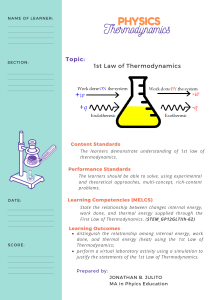 Learning Material Thermodynamics 1stLaw