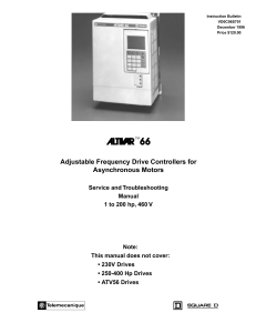 ALTIVAR 66 Drive Controller Service & Troubleshooting Manual