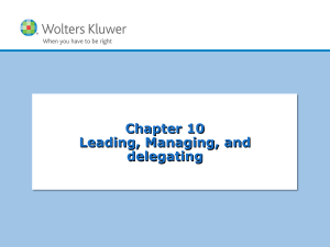 PPT Chapter 10 leading, managing and delegating