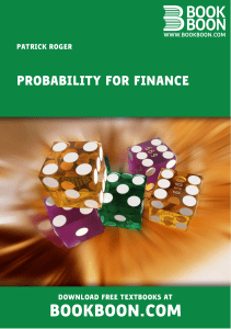 Probability for finance