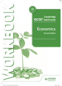 Cambridge IGCSE and O Level Economics Workbook 2nd Edition (Paul Hoang, Margaret Ducie, Nagle)..