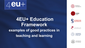 4EU+ Education Framework: Good Teaching Practices