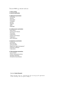 Clinical OSCE of internal medicine