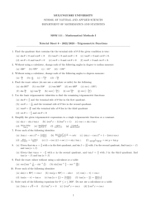 MSM 111 - Trigonometric functions - T8