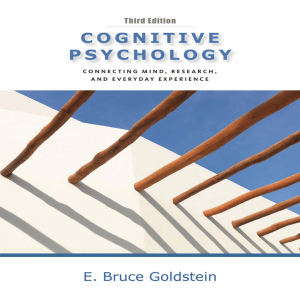 Goldstein Cognitive Psychology